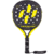 Paleta de pádel Hirostar Solar Eva con diseño negro y amarillo.