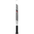 Vista lateral de la paleta de pádel Siux Diablo Revolution Jr 3 Eva Soft, diseñada para niños, con diseño geométrico en blanco, negro y rojo.