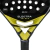 Paleta de pádel Siux Electra Jr ST3 Eva Soft para niños, con diseño en negro y amarillo