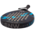 Paleta de pádel Snauwaert Arg Eva Soft con diseño en negro y azul.