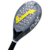 Paleta de pádel Snauwaert Atomic Grey Eva Soft en color gris con detalles amarillos.