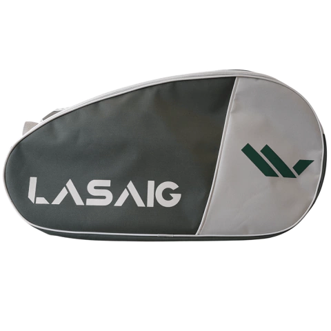 Paletero Lasaig Padel Bag color oliva y gris, ideal para transportar palas y accesorios de pádel