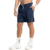 Hombre vistiendo el Short Nox Pro Azul Marino con zapatillas deportivas blancas.