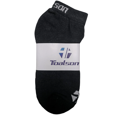Soquetes Toalson negros con etiqueta de marca