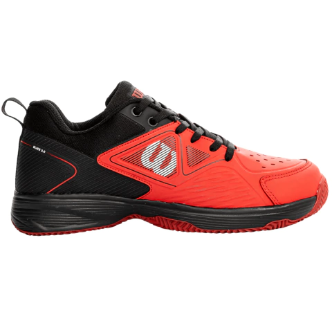 Zapatilla Wilson Slice 3.0 en colores rojo y negro, vista lateral, calzado deportivo para hombre.