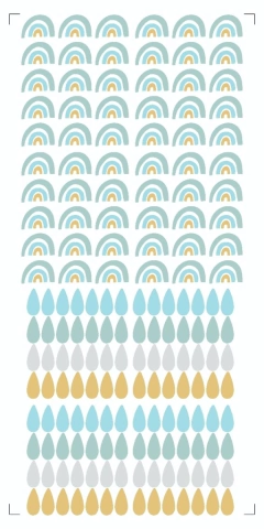 GOTAS Y ARCOIRIS CELESTE en internet