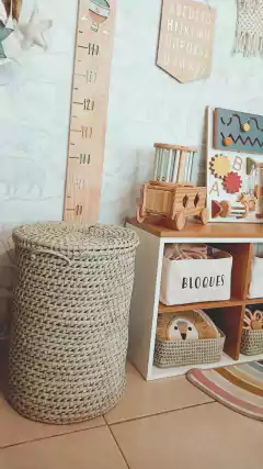 CANASTO PALMA XL CON TAPA - comprar online