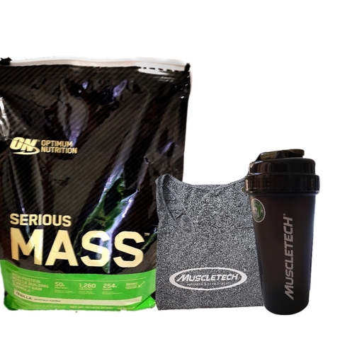Serious Mass 12 Lbrs Optimun Nutrition Incluye Camisilla y termo
