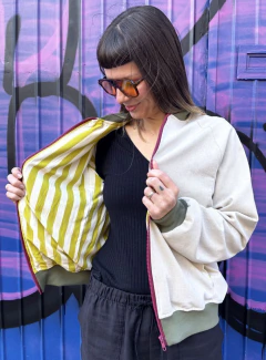 Bomber VANILLA STAR (Tam. M) - FOLKSY