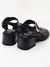 Sandalia Marbella Croco Negro - Martino Anello Zapatos de Autor