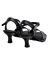 Sandalia Santorini Croco Negra - tienda online
