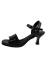 Sandalia Santorini Croco Negra - Martino Anello Zapatos de Autor