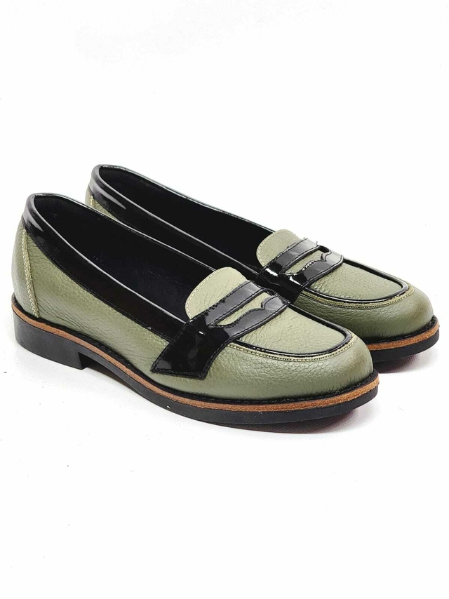 Mocasín Atenas Verde Y Negro thumbnail 2