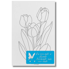 TELA RISCADA | FLORES TULIPAS - comprar online