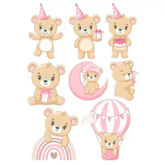 URSINHOS ROSA | DECALQUE