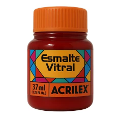 508 | TINTA ESMALTE VITRAL ACRILEX - VERMELHO ESCARLATE - 37ML - comprar online