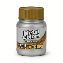 533 | TINTA METAL COLORS ACRILEX - PRATA - 37ML - comprar online