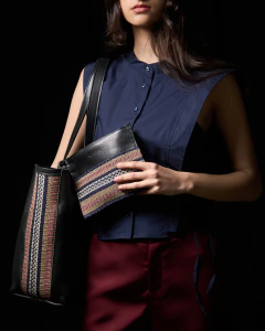 CARTERA TRAVESÍA | CUERO Y CHAGUAR TELAR