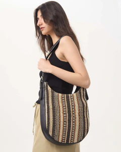 CARTERA LUNA I CHAGUAR Y CUERO - MATRIARCA ARTE NATIVO