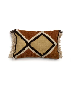 ALMOHADÓN PEQUEÑO I MARRÓN CON MAXIROMBO - comprar online