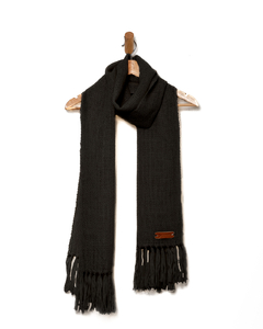 Bufanda de lana de llama | Negra - comprar online