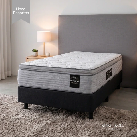 Colchon King Koil Kensington 1 y 1/2 Plaza 190x90x27