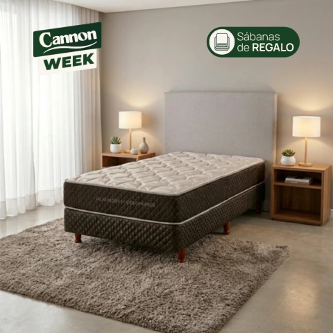 Colchón Cannon Exclusive 1 y 1/2 Plaza 190X90X25
