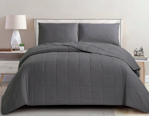 Cubrecama Ethereal King Gris Oscuro