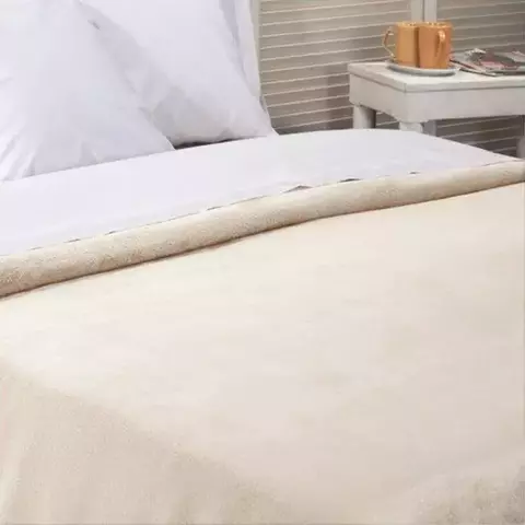 Manta Microfibra Flannel King 200x200 Natural Danubio