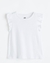 Remera blanca c/volados HyM