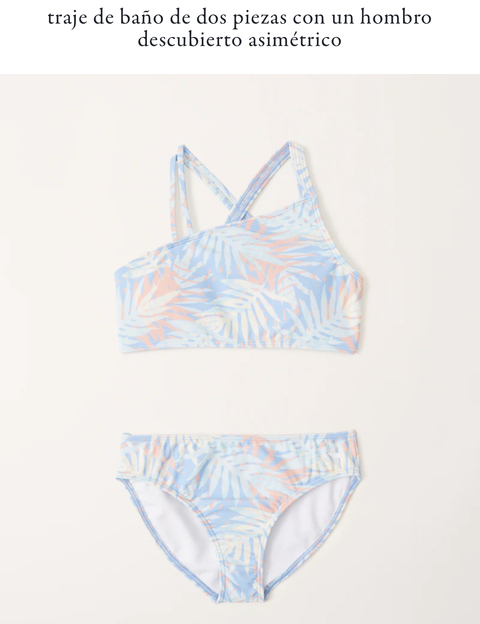 Bikini celeste hojas Abercrombie kids