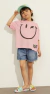 Remera SmileWorld rosa - Jazcinta kids