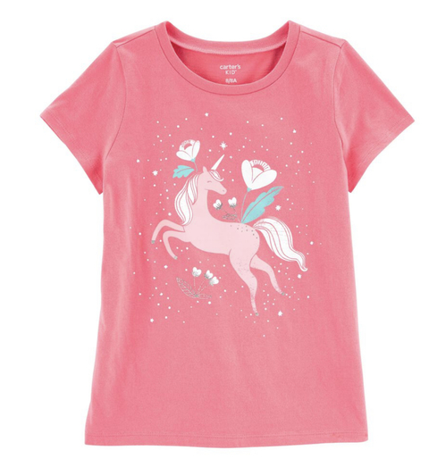 Remera coral unicornio CARTERS