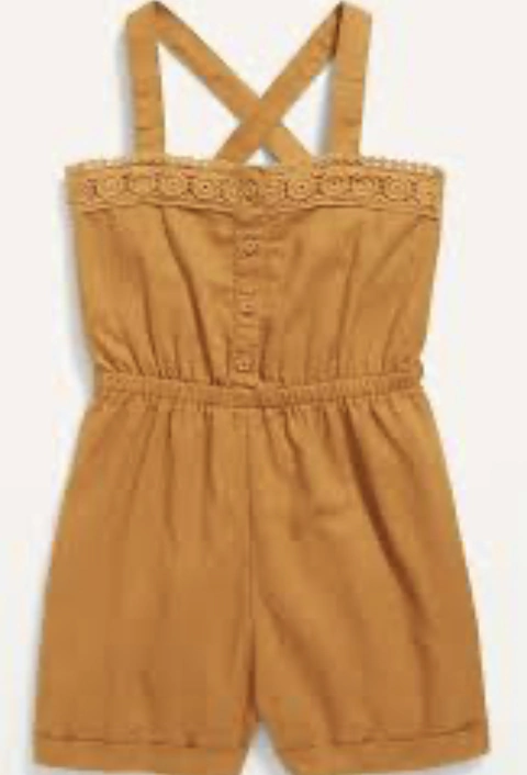 Romper de lino con tiras maíz