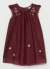 Vestido bordo tul con broderi (HyM)