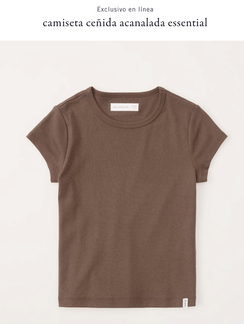 Remera marrón Abercrombie kids