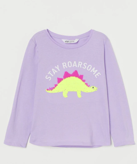 Imagen de Camiseta lila dino