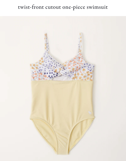 Malla enteriza amarilla Abercrombie