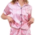 Pijama satén rosa c/ rayas - Jazcinta kids