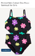 Malla enteriza negra c/flores Old Navy