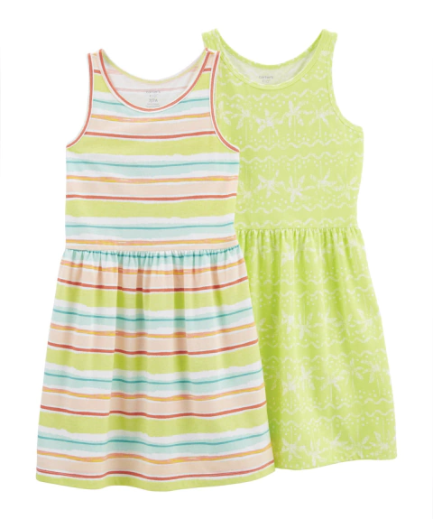 Vestido de algodón rayado CARTERS