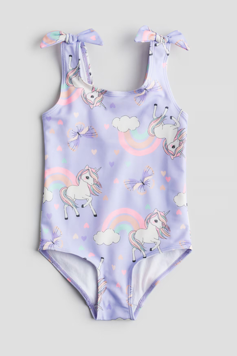 Malla enteriza lila unicornio