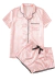 Pijama satén rayas rosa y blancas