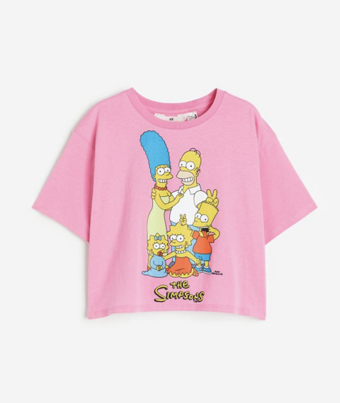 Remera rosa Simpson HyM