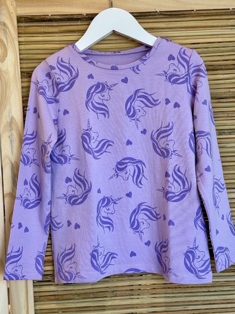 Camiseta unicornio lila