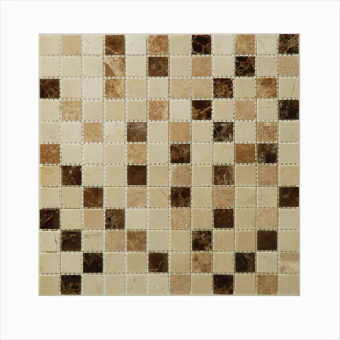 Revestimiento Misiones Deco en Malla de Marmol Natural - Adana Mixto Pulido