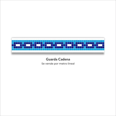 Guarda en Venecitas Celeste Blanco Azul Alto: 15,2cm Precio por metro Lineal - Moncalieri revestimientos