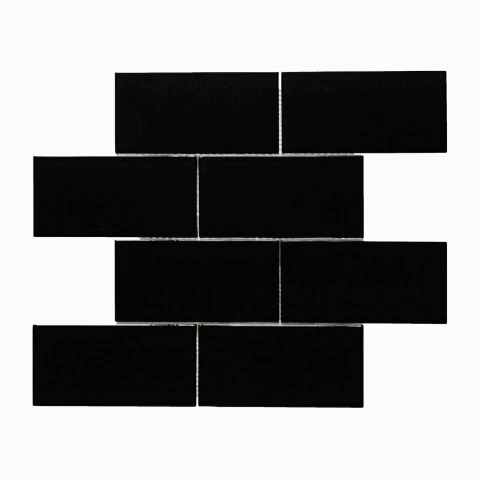 Revestimiento Misiones Malla Vidrio Cristal Subway Black - comprar online