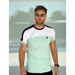 Remera bianco aqua