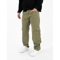 428 JEAN MOM CARGO OLIVES